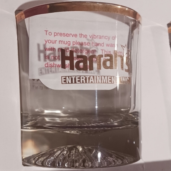 VTG Caesars Harrahs Casino Box Set Whiskey Lowball Glasses - Picture 4 of 12